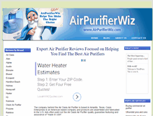 Tablet Screenshot of airpurifierwiz.com